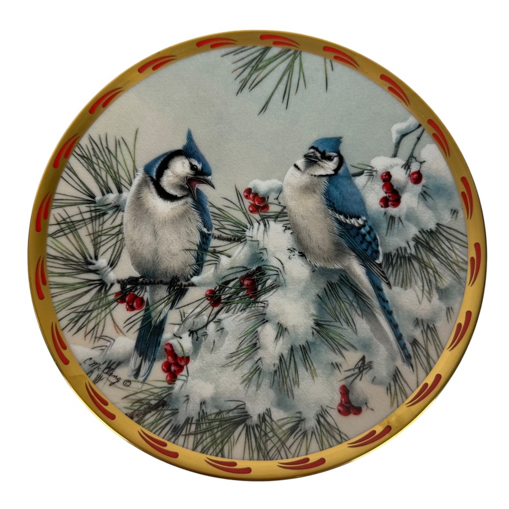 Lenox Winter Song Blue Jay Collector Plate‎ Catherine McClung 1993 Limited Ed.